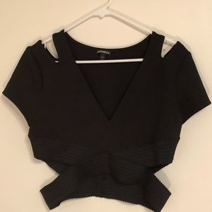 Express Black Crop Top